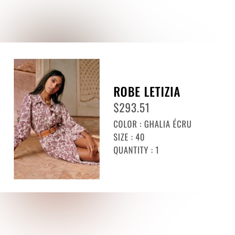 Robe Letizia In Ecru And Purple